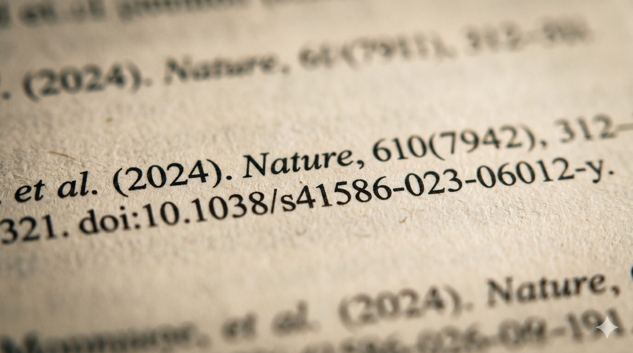 Close up of APA reference with version 6 style DOI.