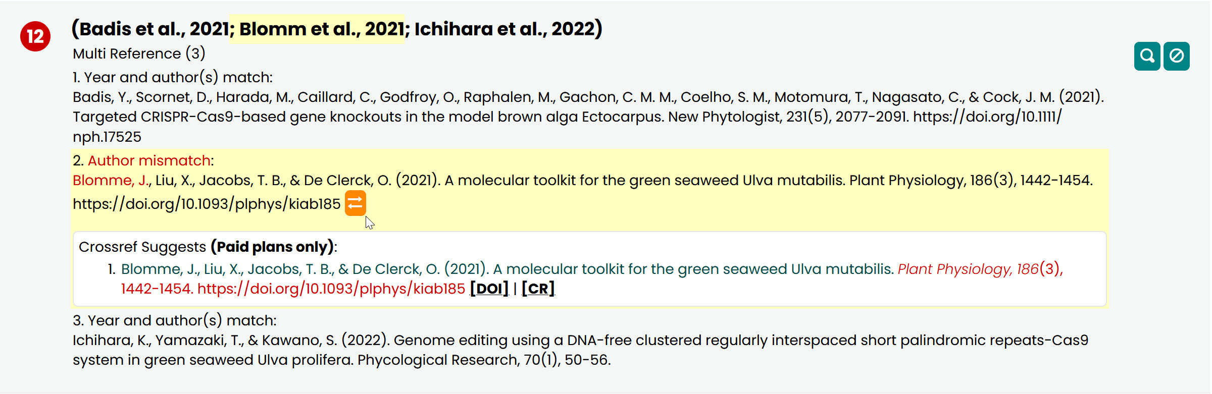 Screenshot of issue with Badis et al. citation