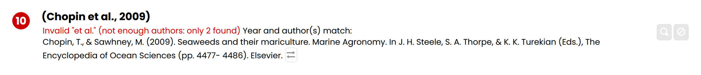 Screenshot of issue with Chopin et al. citation