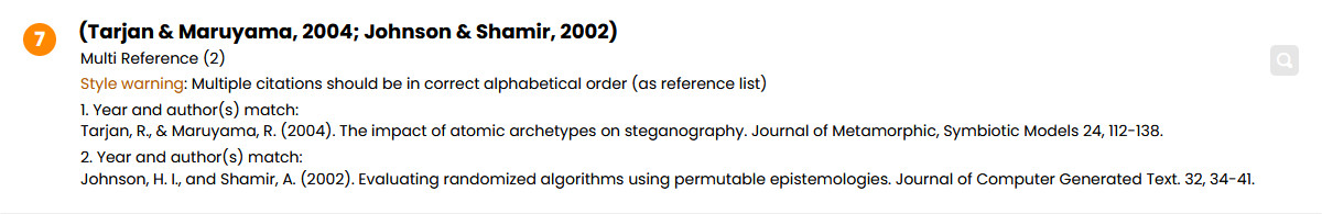 Screenshot showing example of style issue (orange)